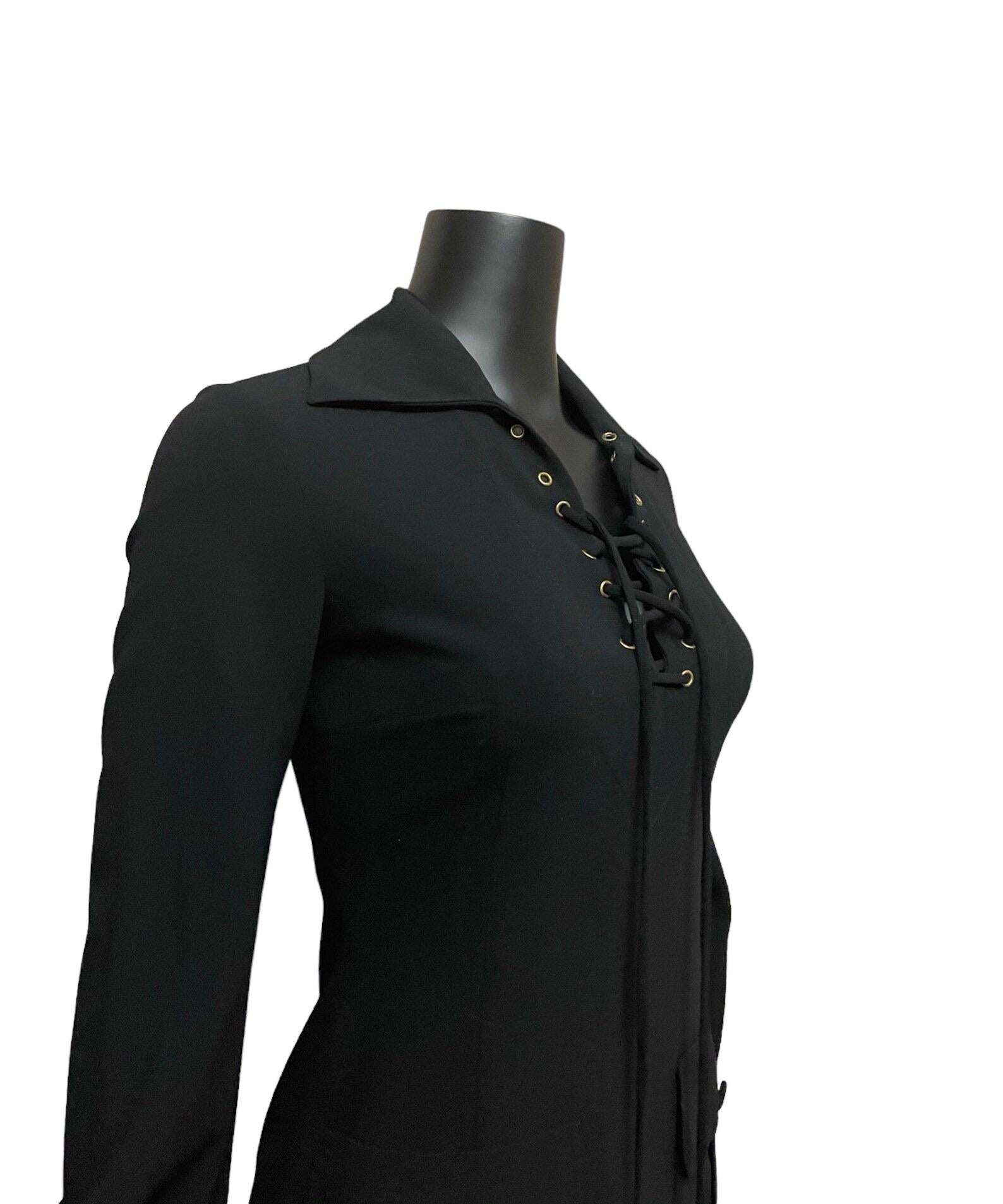 Moschino Couture Black Mini Dress For Sale 1