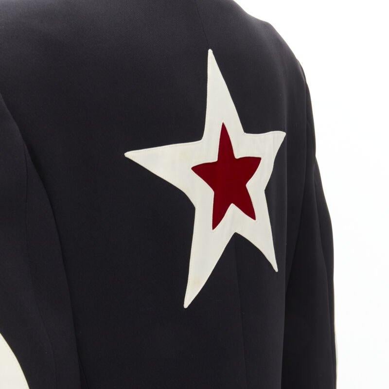 Gray MOSCHINO COUTURE! black red creoe Star Bullseye geometric blazer IT42 L For Sale