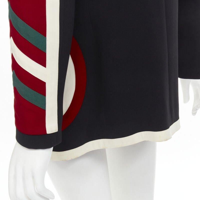 MOSCHINO COUTURE! black red creoe Star Bullseye geometric blazer IT42 L For Sale 4