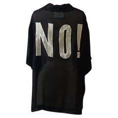 Moschino Couture Crêpe de soie noir No ! Blouse