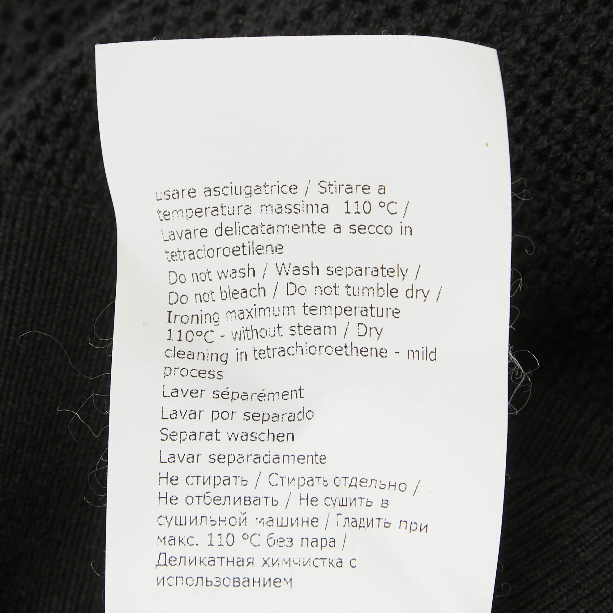 Moschino Couture Black Teddy Intarsia Mesh Sheer Sweatshirt S 3