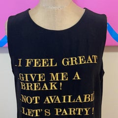 Moschino Couture - Haut noir « I Feel Great »
