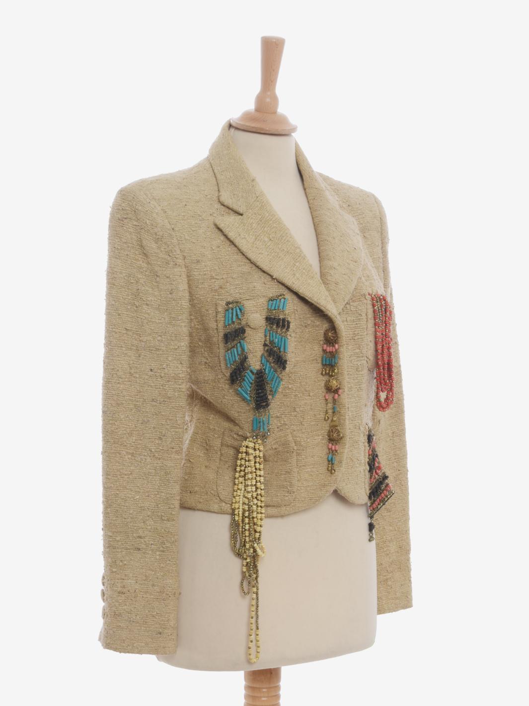 Moschino Couture Blazer With Pendants Decorations - 90s In Excellent Condition For Sale In Milano, IT