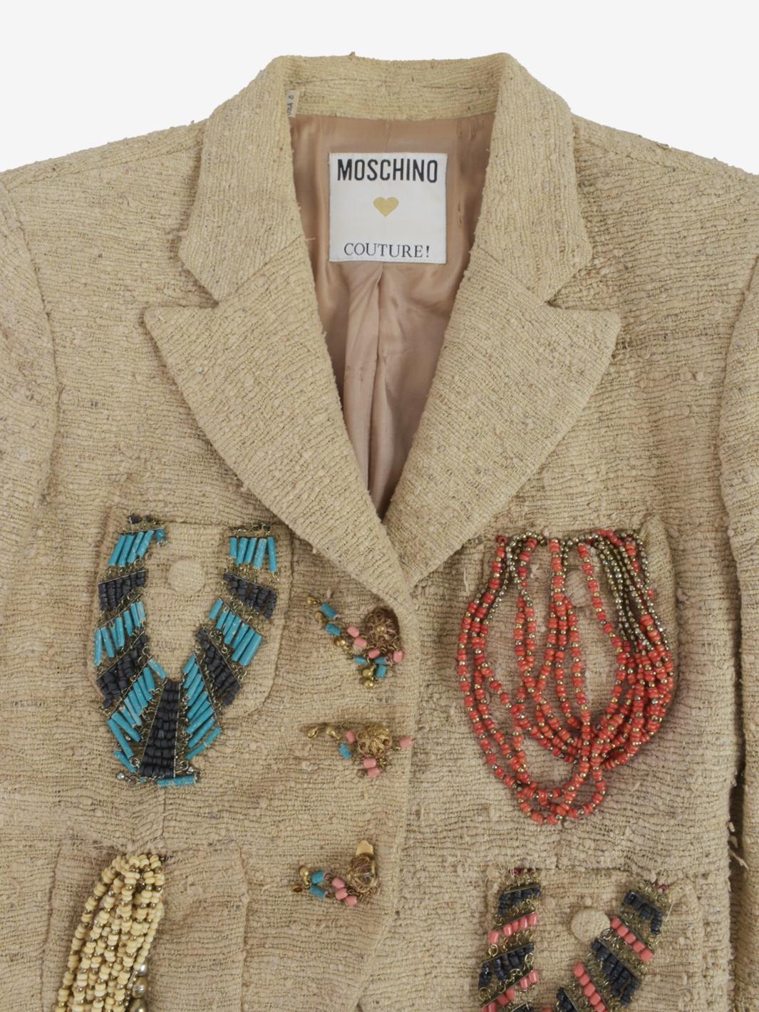 Moschino Couture Blazer With Pendants Decorations - 90s For Sale 1