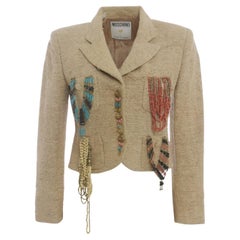 Used Moschino Couture Blazer With Pendants Decorations - 90s