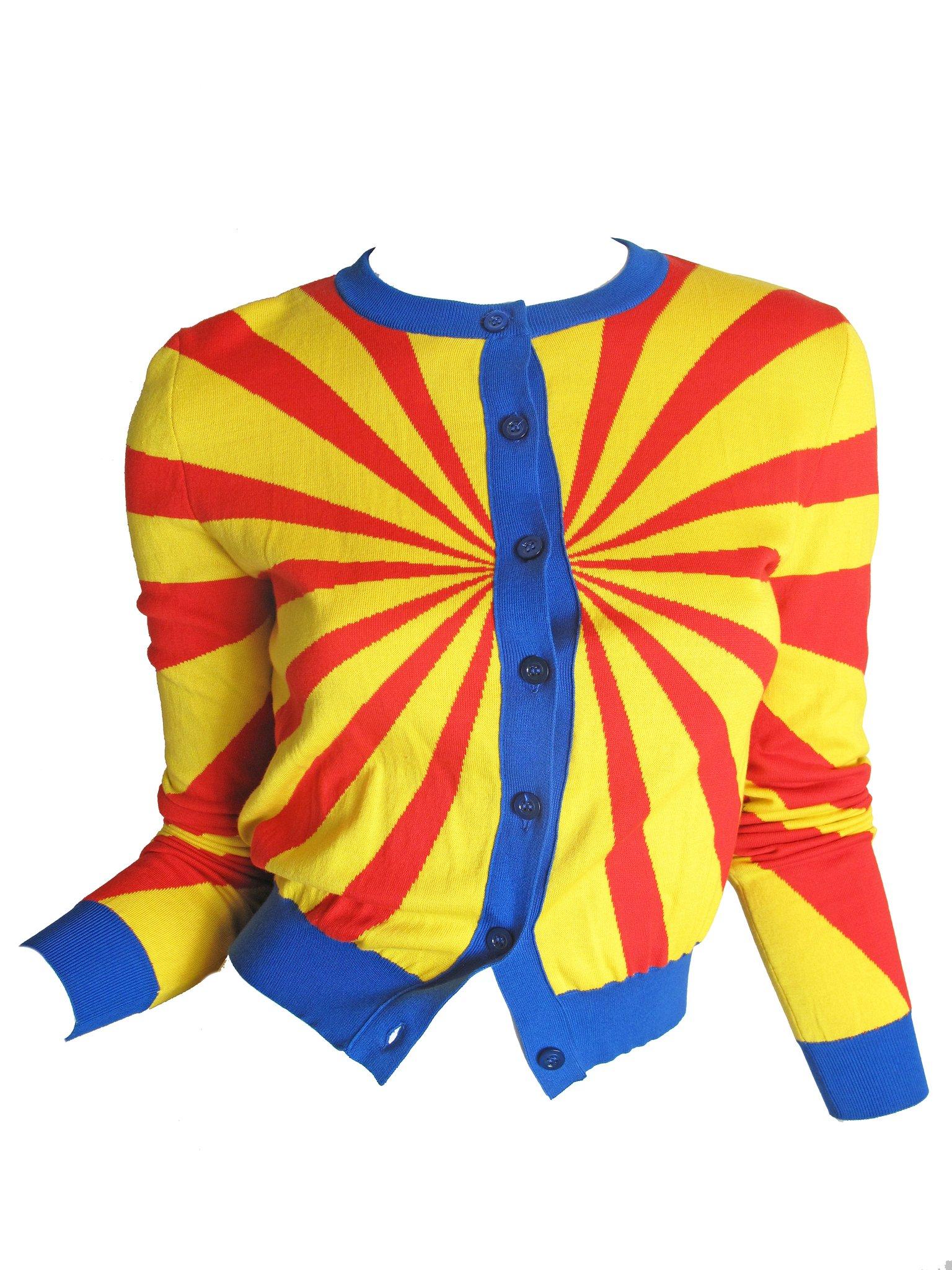 Orange Moschino Couture Bullseye Cardigan