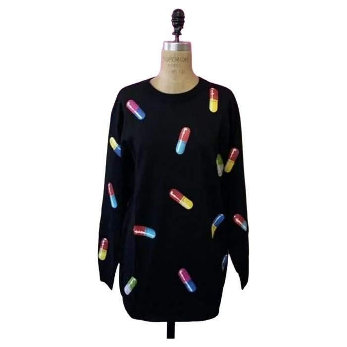 Moschino Couture Capsule Pill Merino Wool Sweater For Sale