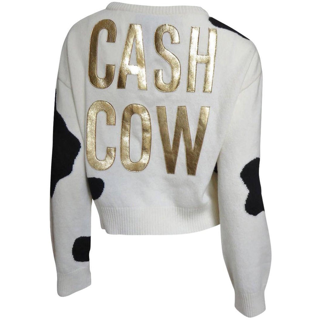 Moschino Couture Pull en cachemire avec appliques en forme de vache