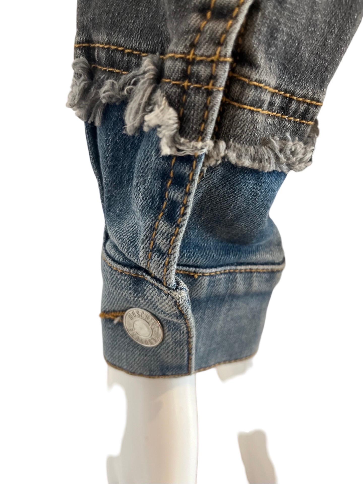Women's or Men's Moschino Couture Colorblock Denim Jacket For Sale
