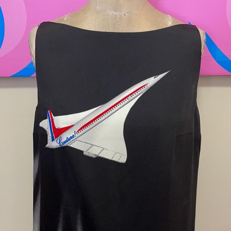 Moschino Couture Concord Airplane Shift Dress For Sale 2