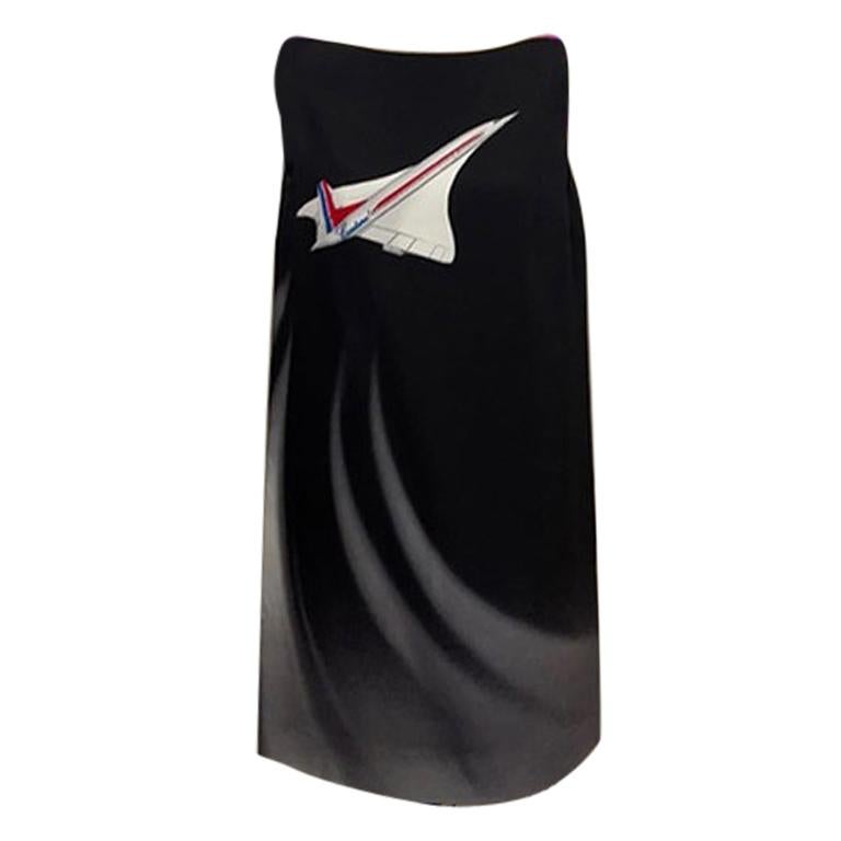 Moschino Couture Concord Airplane Shift Dress For Sale