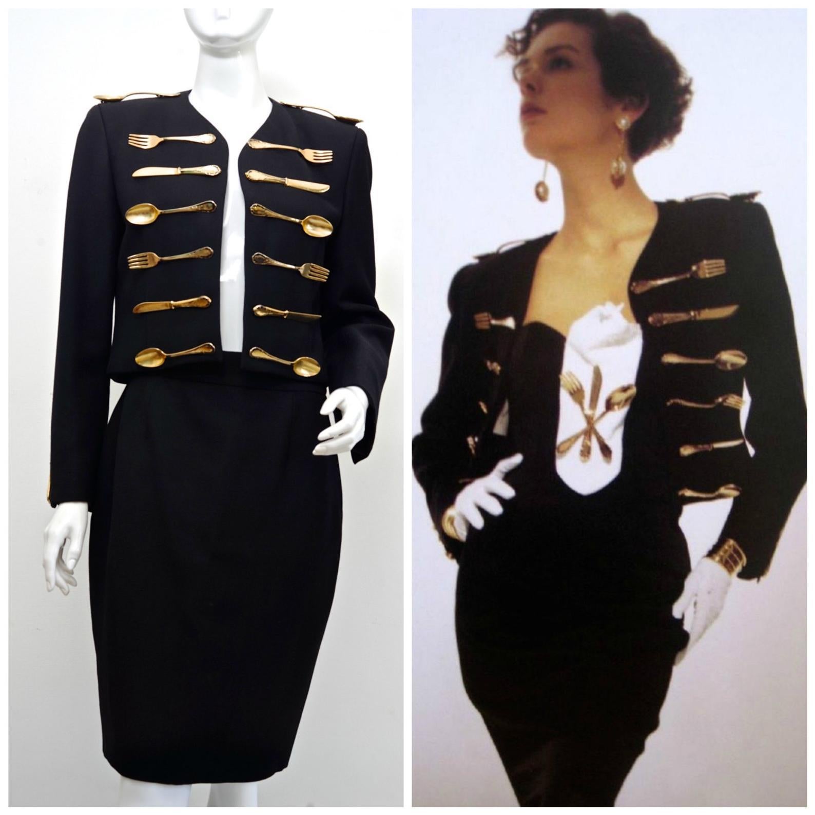 A very RARE Moschino Dinner Jacket Skirt Suit Museum piece.
From his 