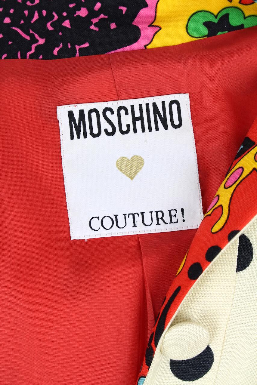 MOSCHINO COUTURE Documented Polka Dot/Floral Print Jacket & Skirt Suit S/S 1989 13