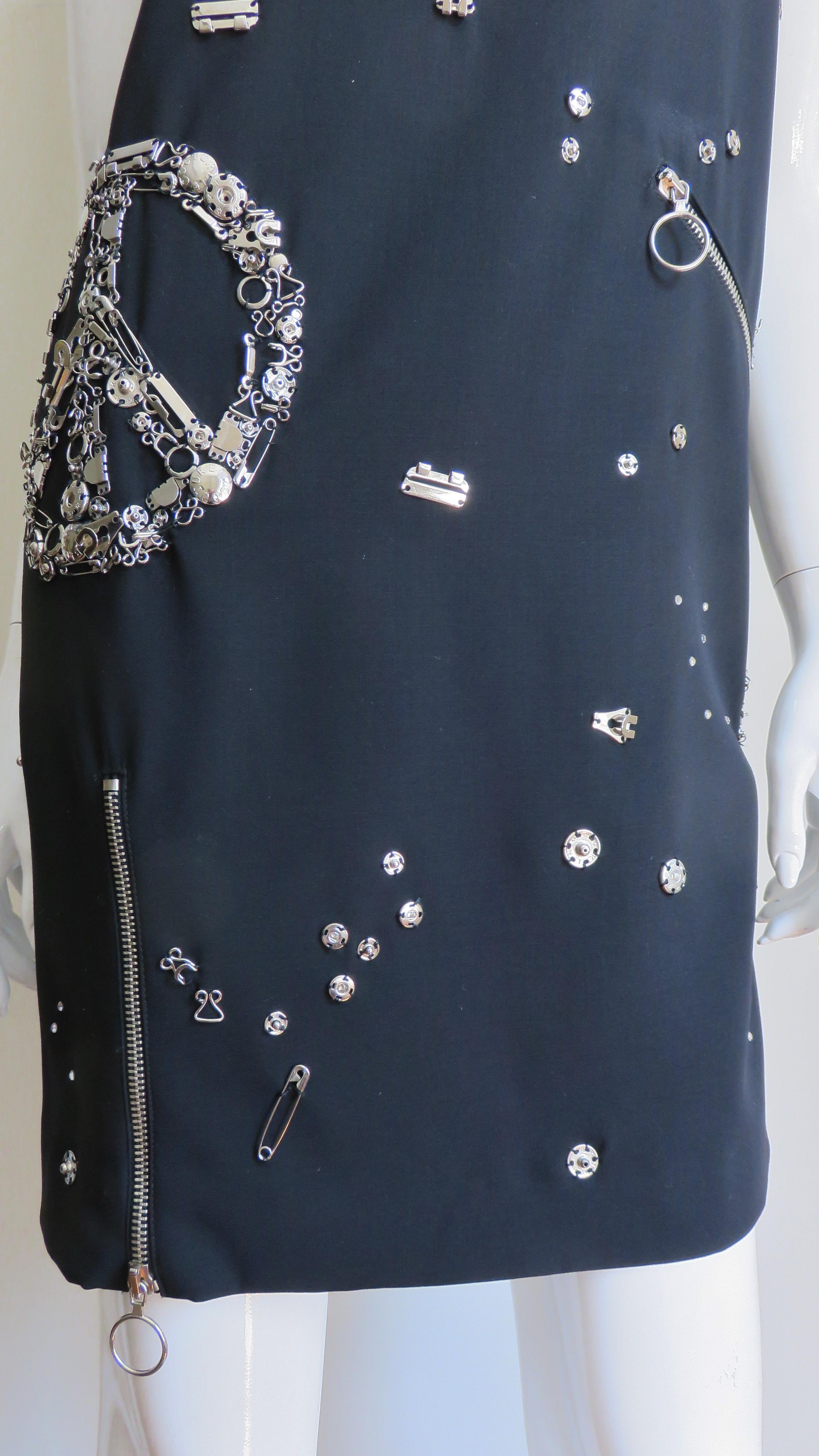 Donna Abito Moschino Couture con hardware in vendita