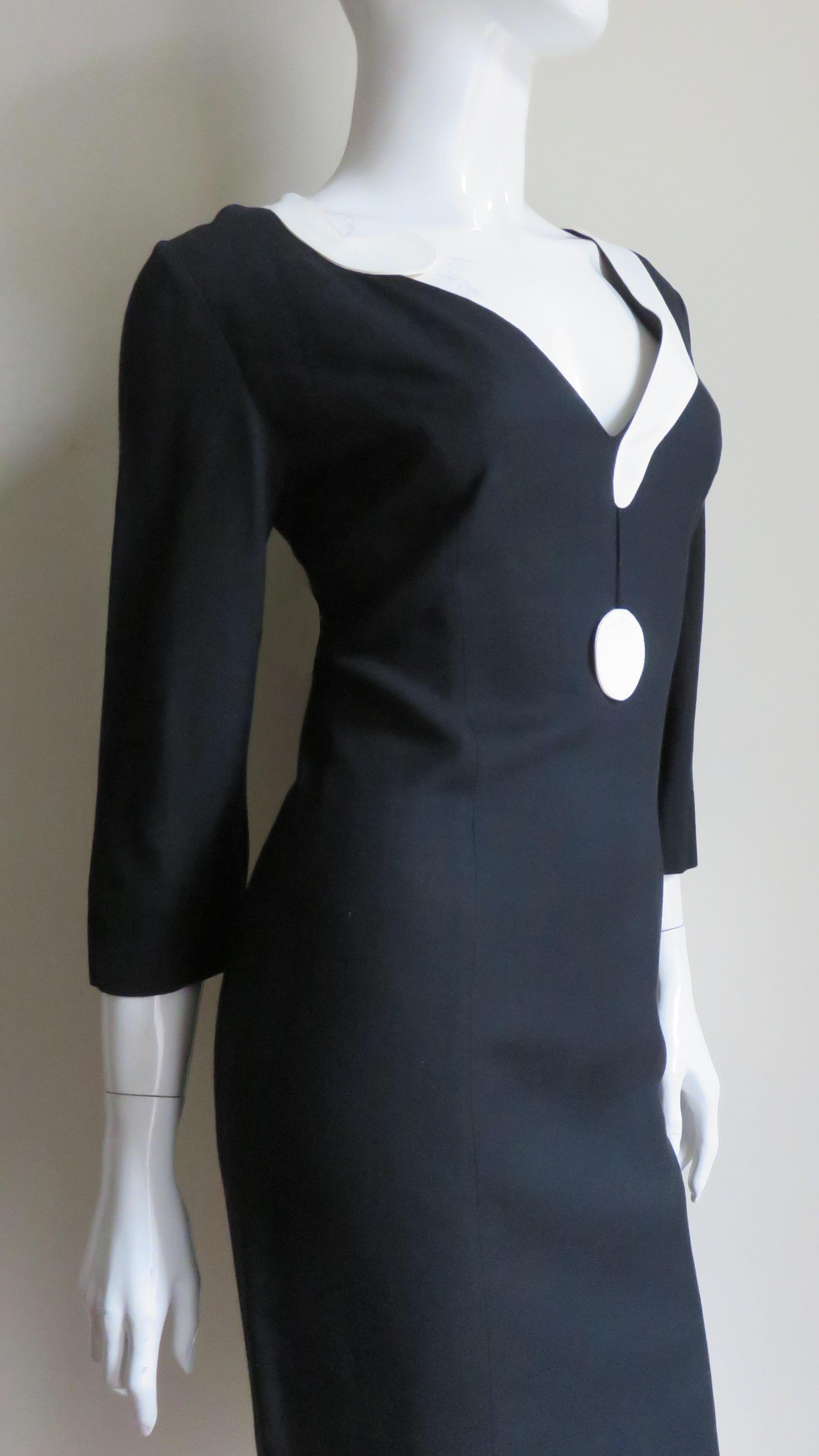 Moschino Couture Dress with Question Mark Collar A/W 1998 For Sale 6
