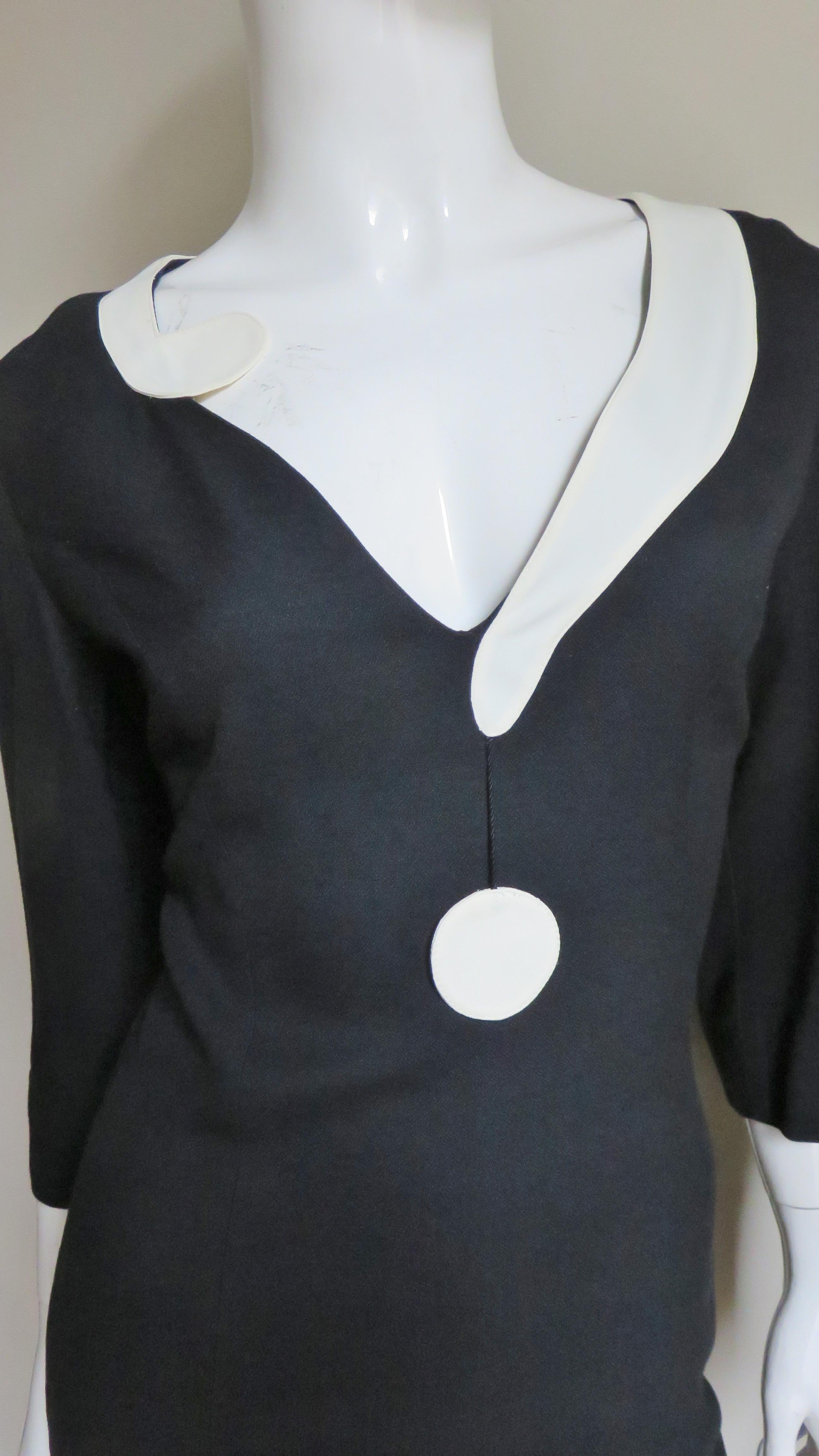 Moschino Couture Dress with Question Mark Collar A/W 1998 For Sale 1