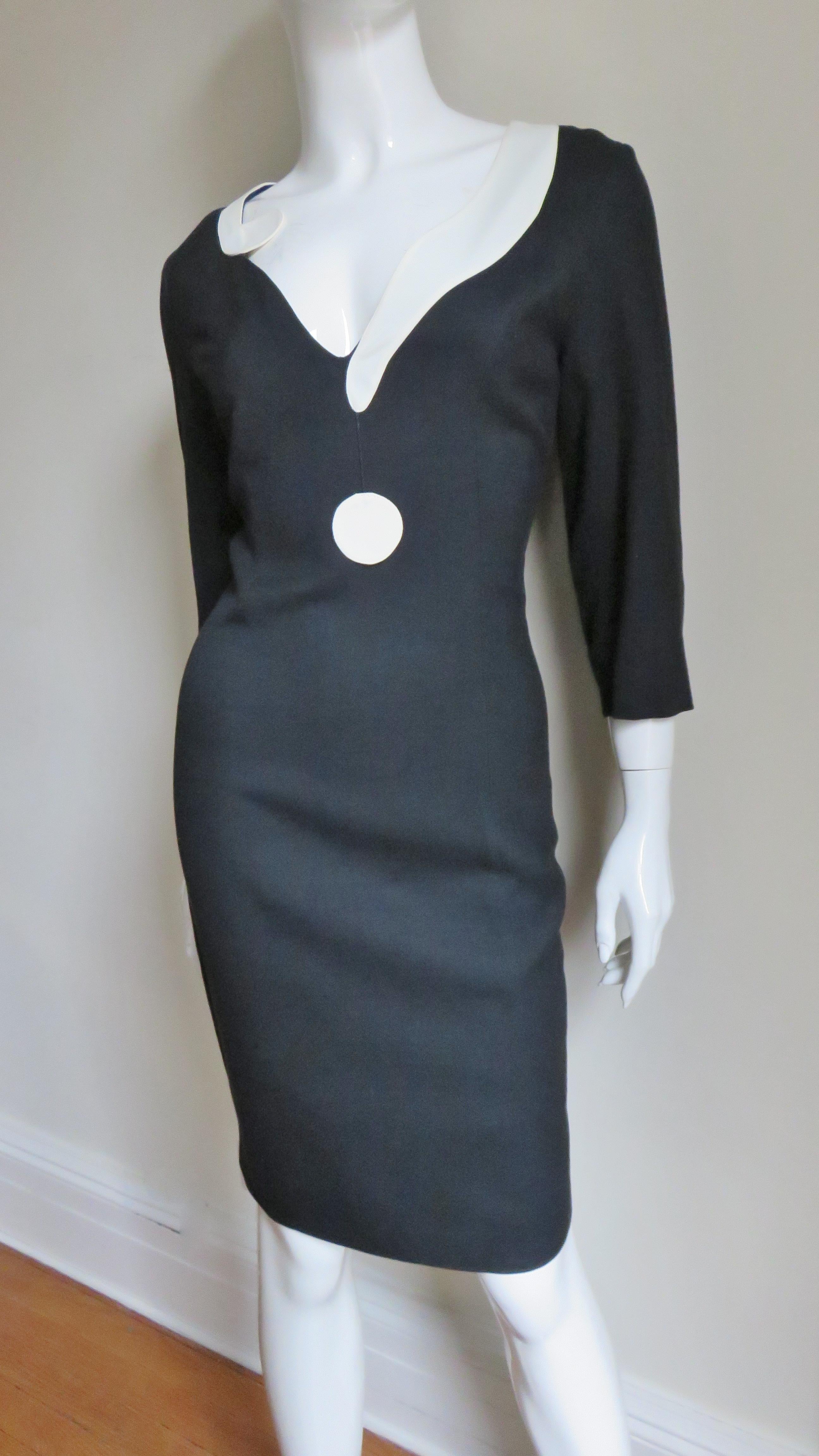 Moschino Couture Dress with Question Mark Collar A/W 1998 For Sale 2