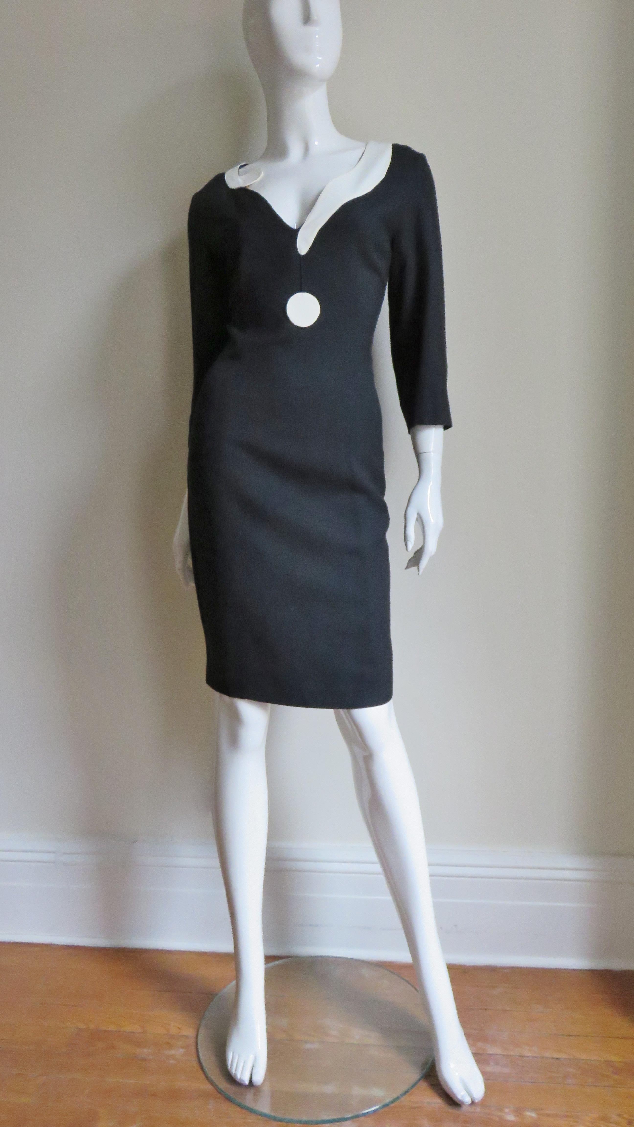 Moschino Couture Dress with Question Mark Collar A/W 1998 For Sale 4