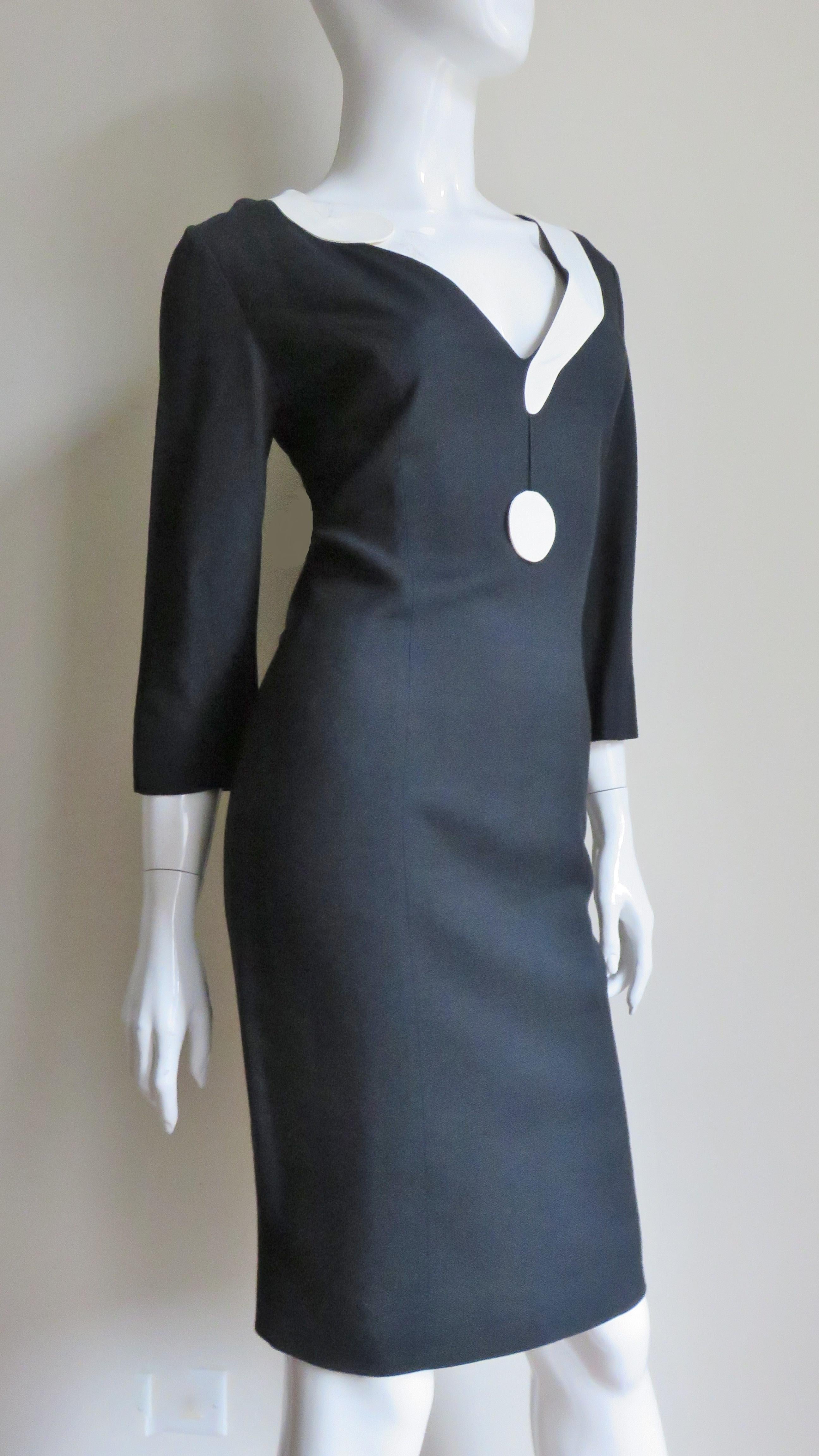 Moschino Couture Dress with Question Mark Collar A/W 1998 For Sale 5