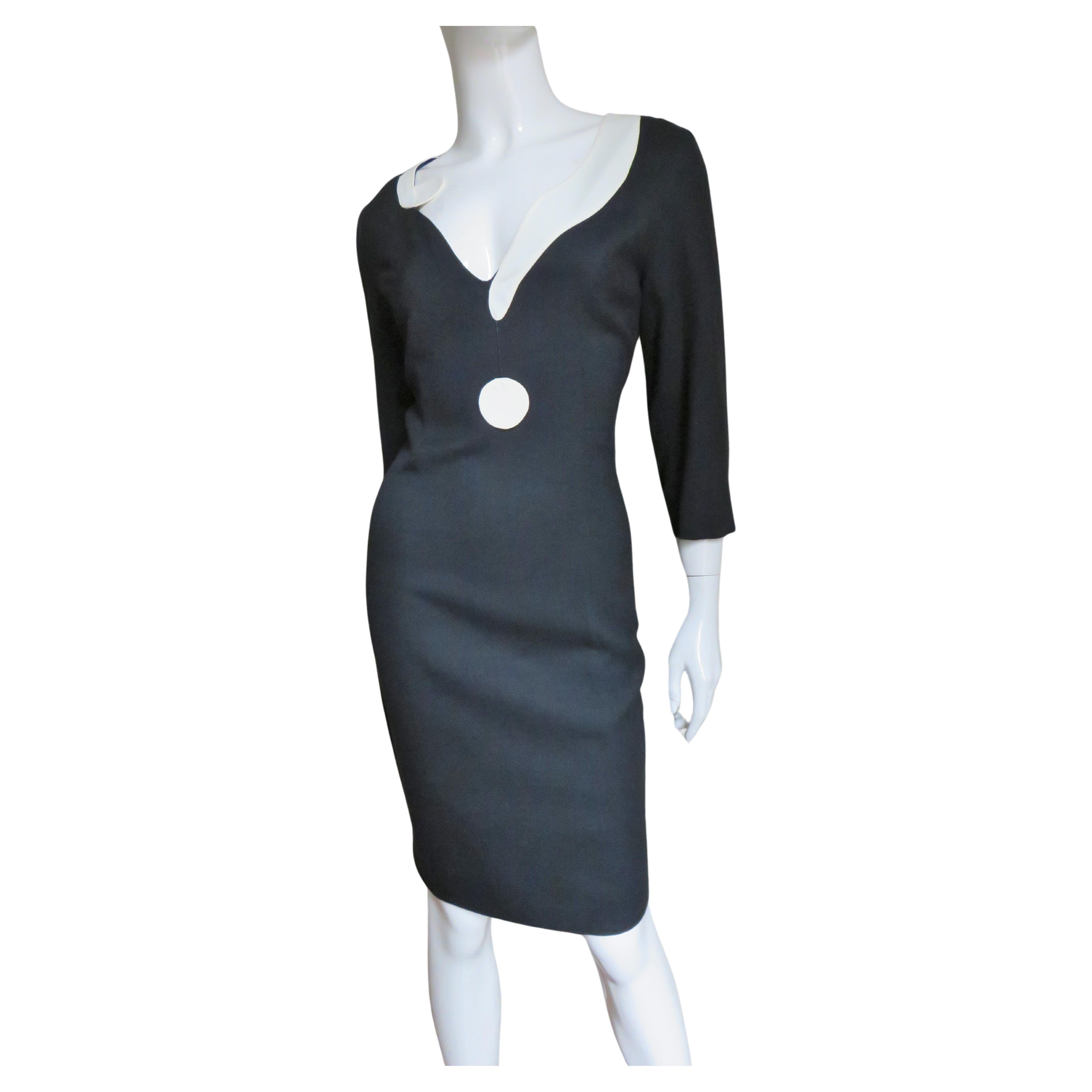 Moschino Couture Dress with Question Mark Collar A/W 1998 For Sale