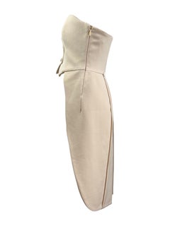 Moschino Couture ecru wool bustier tailcoat