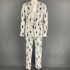 MOSCHINO COUTURE Fall 2015 Size 40 Regular White & Black Suit