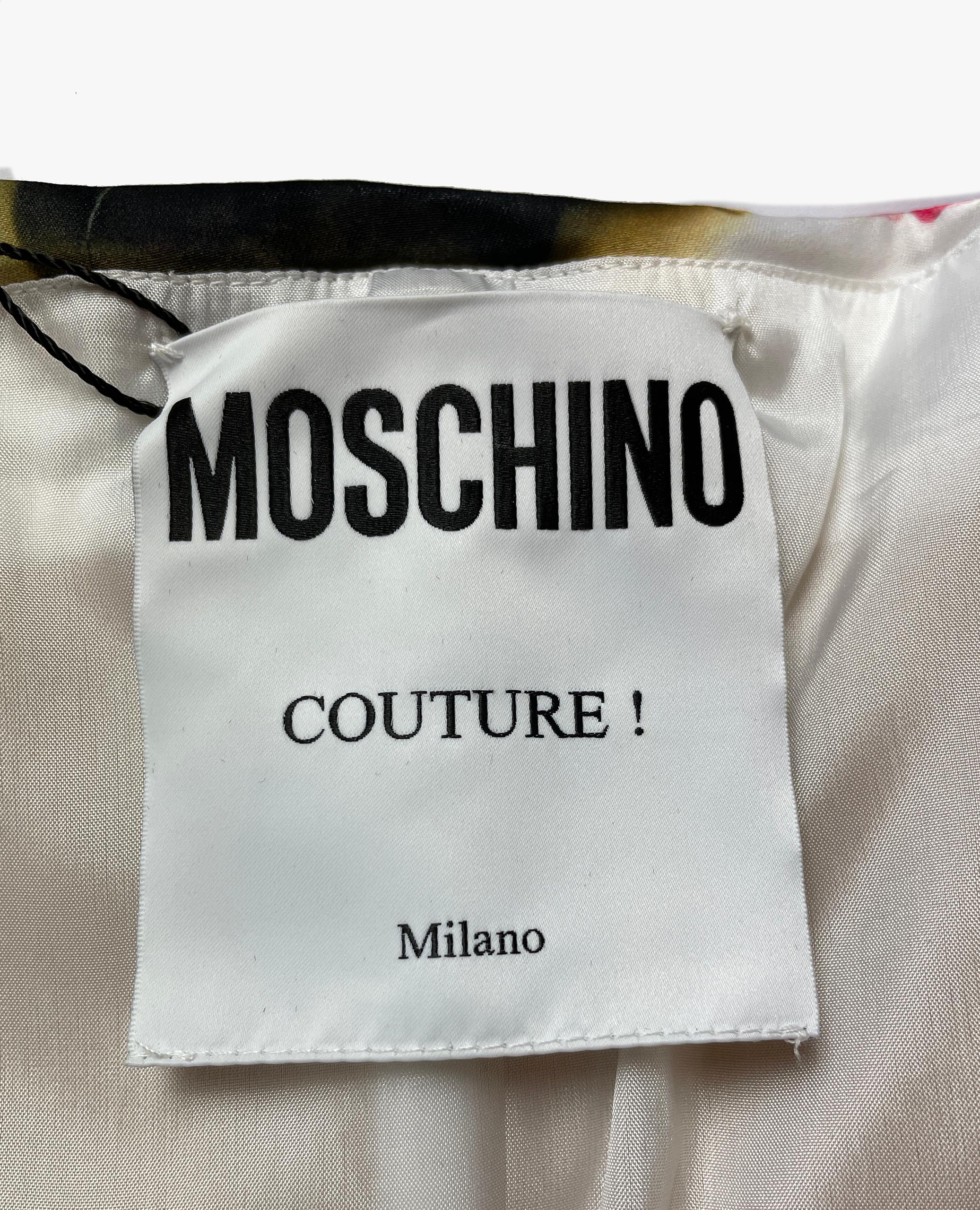 Moschino Couture Floral Print Dress, 2000s For Sale 3