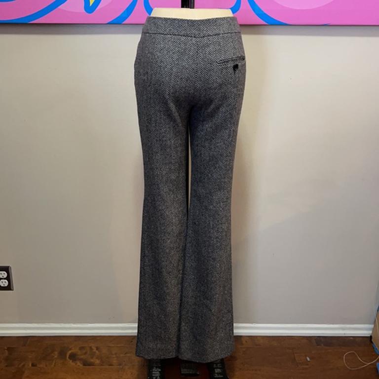 Moschino Couture Gray Tweed Roman Numbers Pants For Sale at 1stDibs