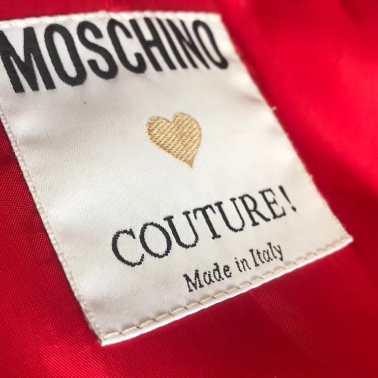 Women's Moschino Couture Green Red Rome Blazer Vintage For Sale