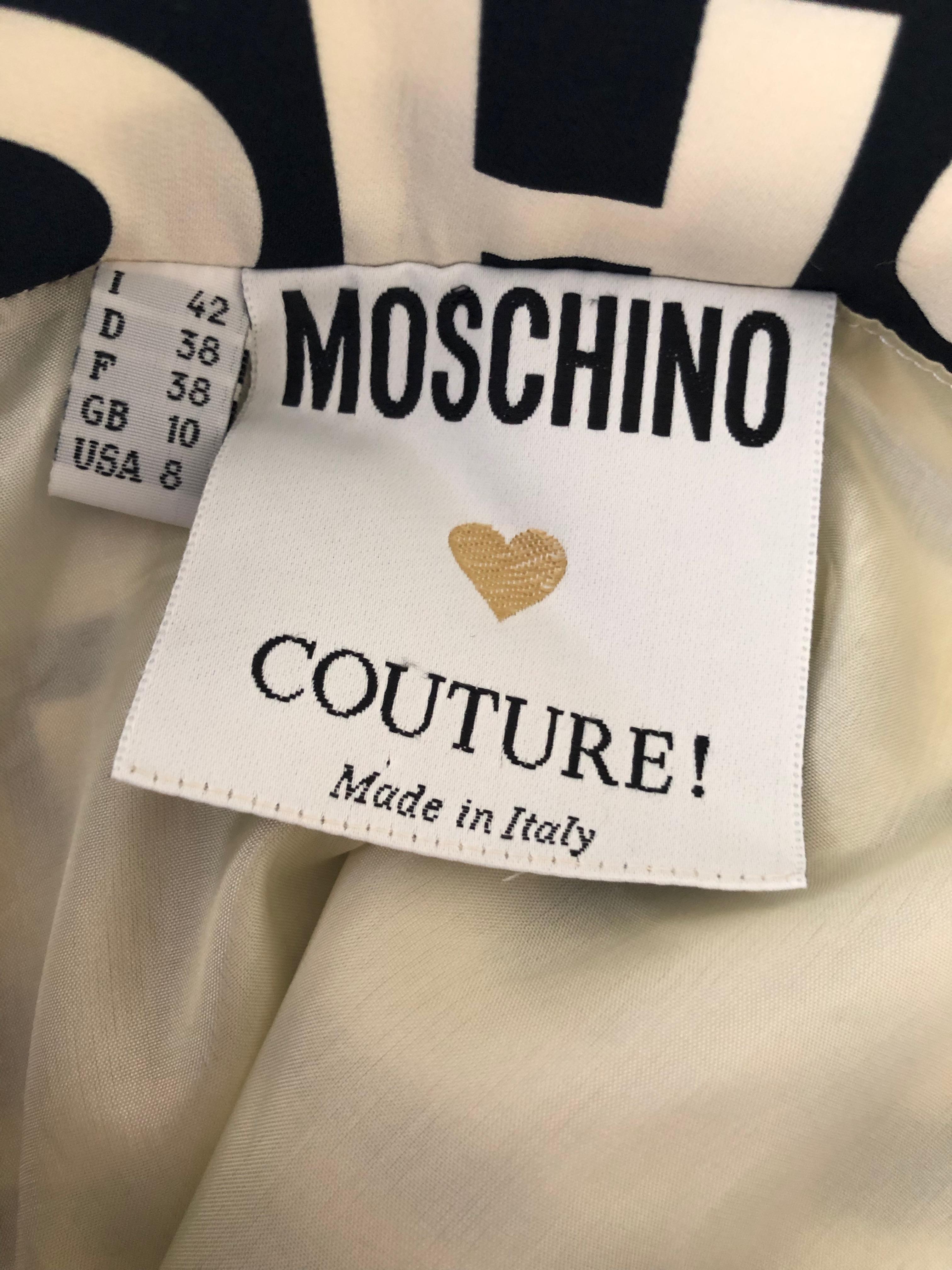 Moschino Couture  Iconic 1980s Fashion Fashoff Mini Skirt 
In the collections of museums worldwide, this is a quote from the Museum at FIT.
