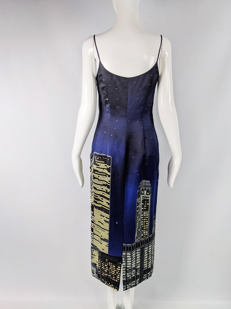1990s Moschino Silk Bead & Raffia Dress