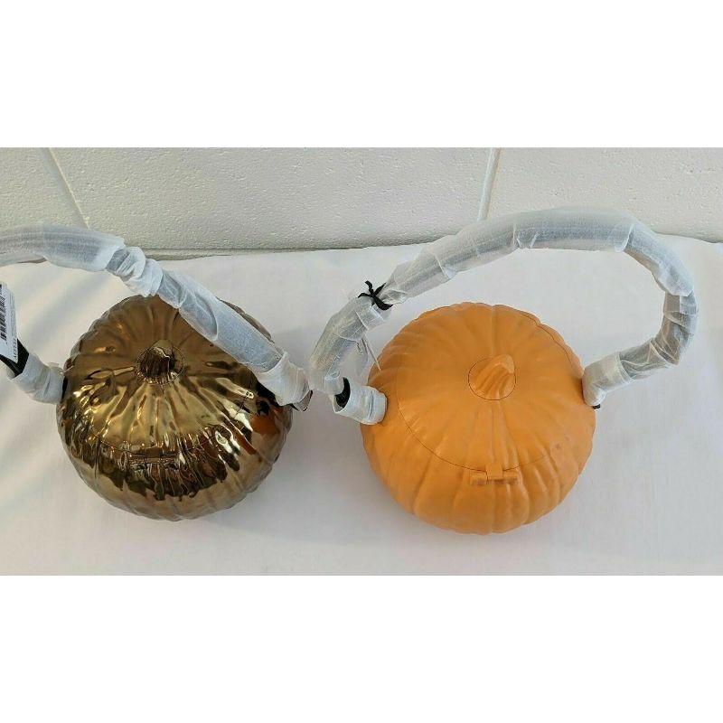 Moschino Couture Jeremy Scott Bundle Gold & Orange Pumpkin Bags Halloween 5
