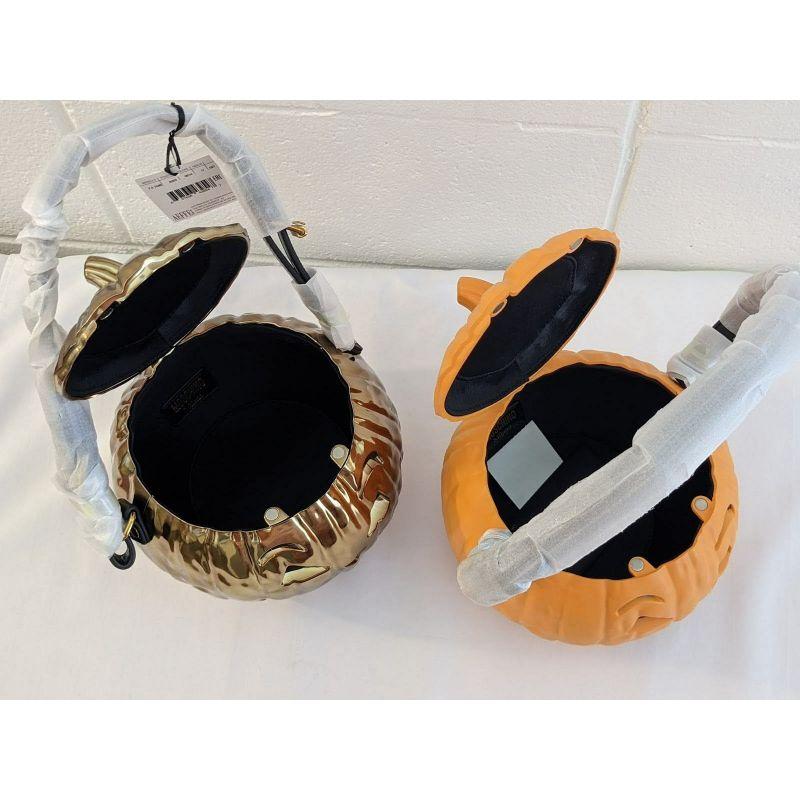 Moschino Couture Jeremy Scott Bundle Gold & Orange Pumpkin Bags Halloween 2