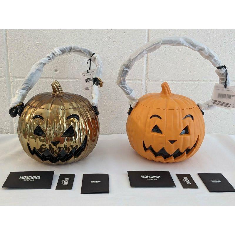 Moschino Couture Jeremy Scott Bundle Gold & Orange Pumpkin Bags Halloween 3