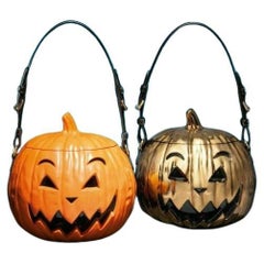 Moschino Couture Jeremy Scott Bundle Gold & Orange Pumpkin Bags Halloween