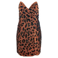 Moschino Couture Jeremy Scott Fall 2021 Look 35 Sequined leopard dress