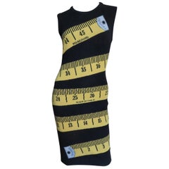 Moschino Couture Color Block Measuring Tape Dress