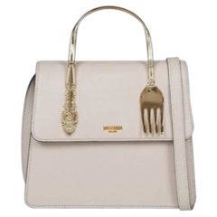 Moschino Couture, Jeremy Scott, Metallic-Gold, Gabeln, Umhängetasche