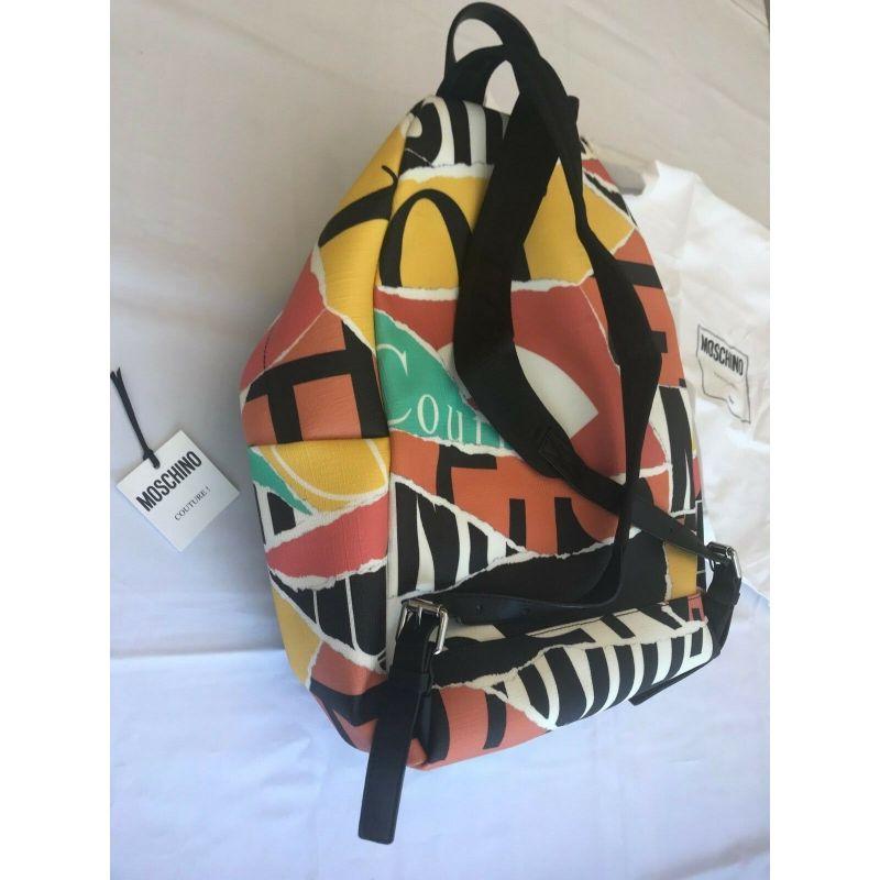 Moschino Couture Jeremy Scott Multi-color Eco-leather XL Backpack Faux Leather For Sale 5