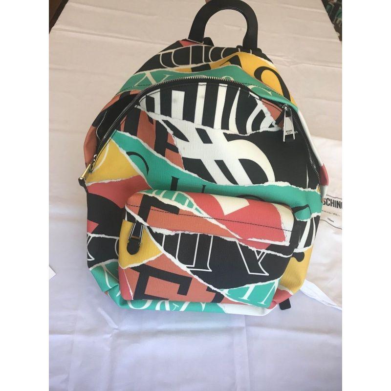 Moschino Couture Jeremy Scott Multi-color Eco-leather XL Backpack Faux Leather For Sale 6