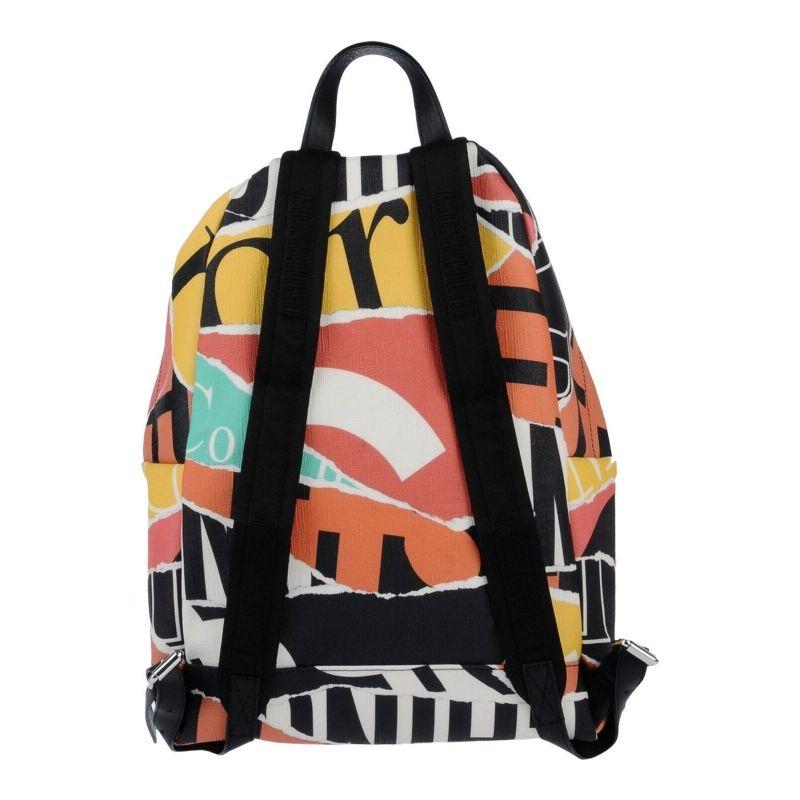 Brown Moschino Couture Jeremy Scott Multi-color Eco-leather XL Backpack Faux Leather For Sale