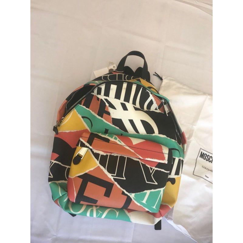 Moschino Couture Jeremy Scott Multi-color Eco-leather XL Backpack Faux Leather For Sale 1