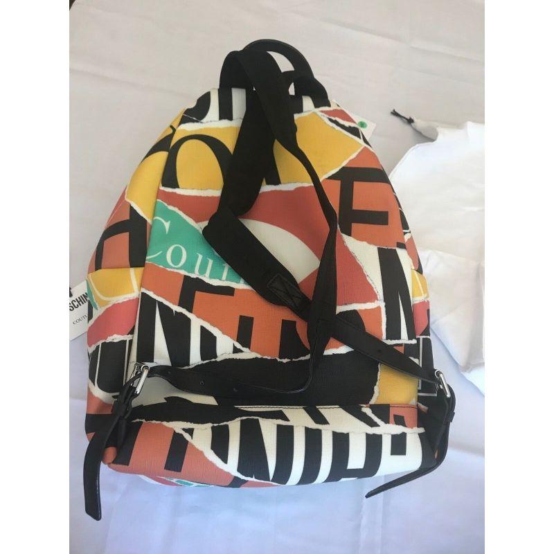 Moschino Couture Jeremy Scott Multi-color Eco-leather XL Backpack Faux Leather For Sale 4