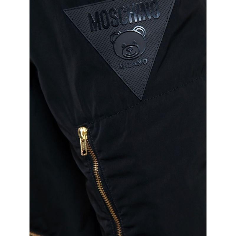 Moschino Couture - Jogger multi fermeture éclair avec écussons en caoutchouc ours « Teddy Bear » 48 IT en vente 1