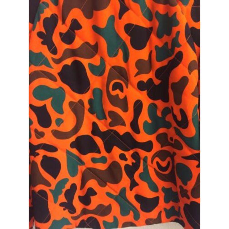 Moschino Couture Jeremy Scott Orange Black Brown Green Camouflage Bomber Jacket For Sale 5