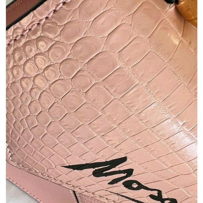 Moschino Couture Jeremy Scott Picasso Ancient Pink Leather Cubism Shoulder Bag 7
