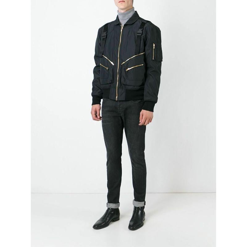 Moschino Couture Jeremy Scott Ready to Bear Outwear Buckled Strap Bomber Jacket For Sale 4