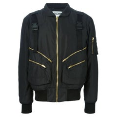 Moschino Couture Jeremy Scott Ready to Bear Outwear Bomber con cinturino con fibbia