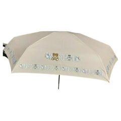 Used Moschino Couture Jeremy Scott Robots Beige Umbrella Inserted Inside a Teddy Bear