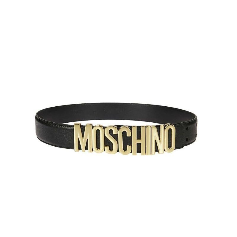 Moschino Couture Jeremy Scott Shiny Black Leather Belt with Gold Lettering Logo

Additional Information:
Material: Leather
Color: Gold/Black
Pattern: Logo
Style: Casual
Size: 44
100% Authentic!!!
Condition: Brand new with tags attached, original